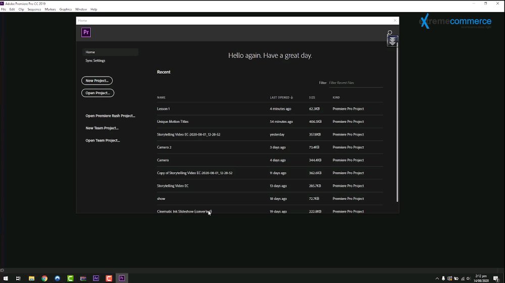 Preview image for video editing