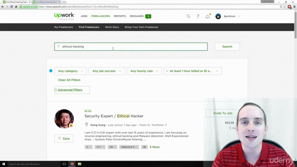 Preview image for udemy - the complete ethical hacking course, by gerri banfield & erman kirkpatrick
