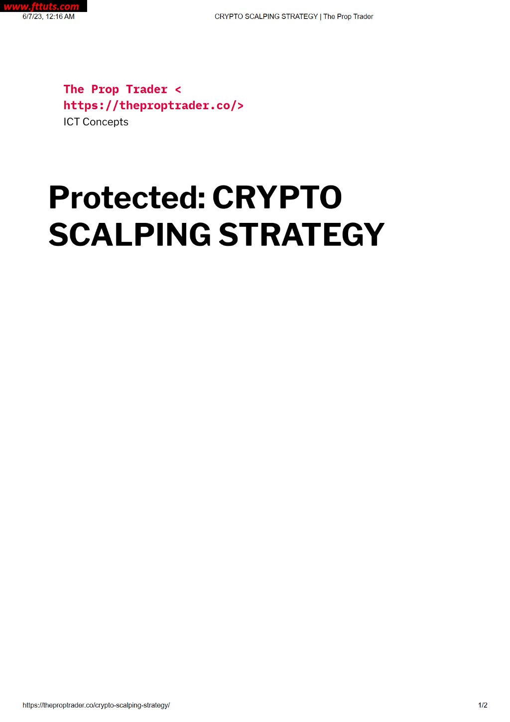 Preview image for the prop trader - ict trading models (@ict_leaked_courses )