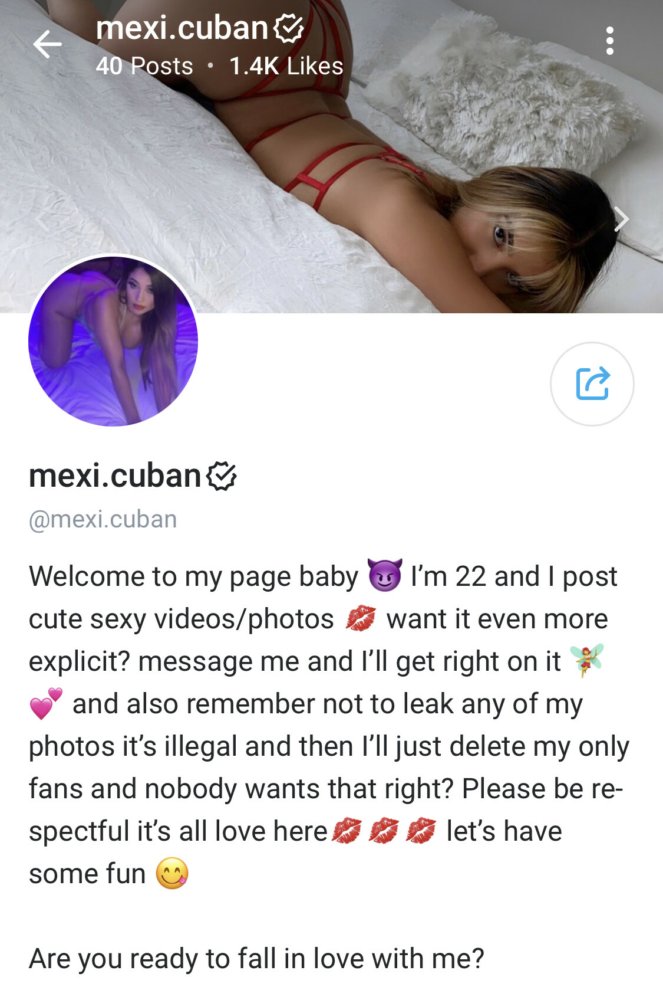 Preview image for @itsonly on telegram - mexi.cuban