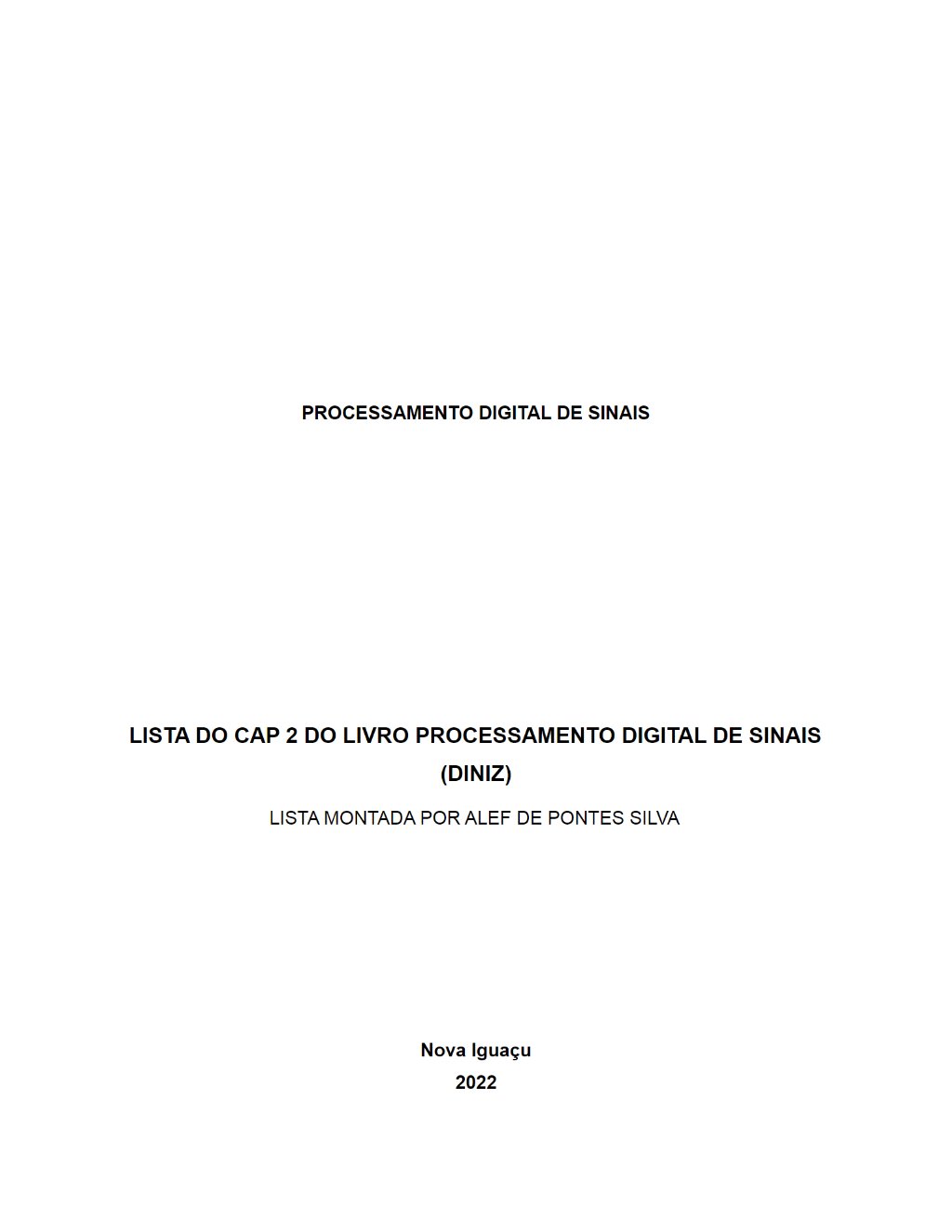 Preview image for processamento digital de sinais