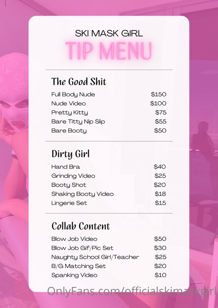 Preview image for officialskimaskgirl - telegram @onlyshare0