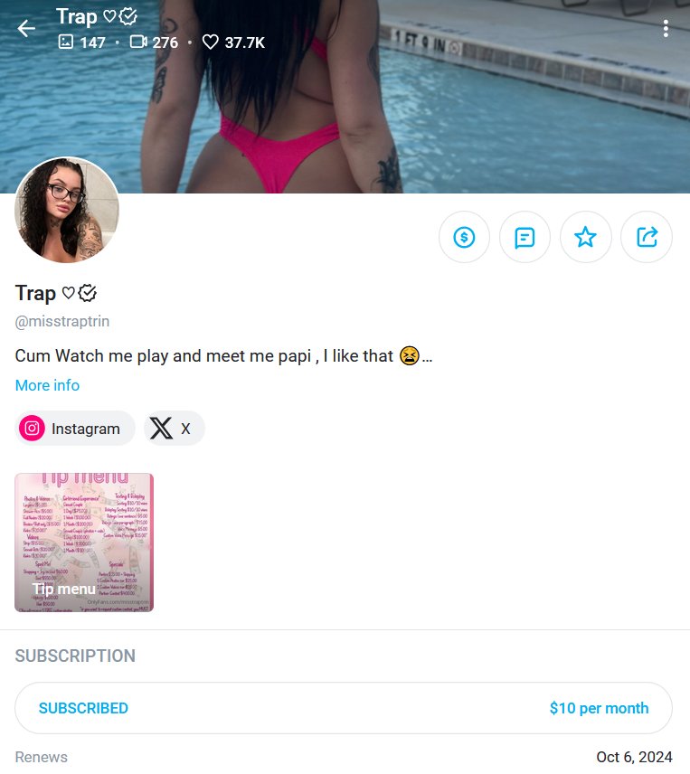 Preview image for misstraptrin - tg @of4lmt