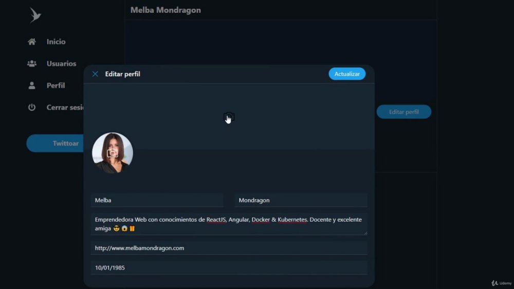 Preview image for react js, golang y mongodb creando red social como twitter